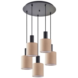 Φωτιστικό Οροφής Adept Tube 77-8524 40x40x300cm 5xE27 60W Black-Brown Homelighting