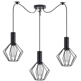 Φωτιστικό Οροφής Adept Tube 77-8528 65x65x300cm 3xE27 60W Black Homelighting