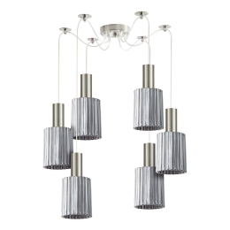 Φωτιστικό Οροφής Adept Tube 77-8393 50x50x300cm 6xE27 60W Nickel-Smoke Homelighting