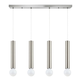 Φωτιστικό Οροφής - Ράγα Adept Tube 77-8664 5,5x300cm 4xE27 60W Nickel Homelighting