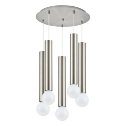 Φωτιστικό Οροφής Adept Tube 77-8663 5,5x300cm 5xE27 60W Nickel Homelighting