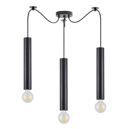 Φωτιστικό Οροφής Adept Tube 77-8670 30x30x300cm 3xE27/GU10 60W Black Homelighting