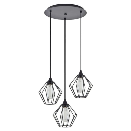 Φωτιστικό Οροφής Adept 77-8750 37x37x300cm 3xE27 60W Black Homelighting