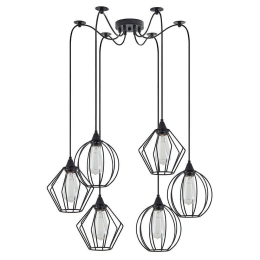 Φωτιστικό Οροφής Adept Flex 77-8953 55x55x300cm 6xE27 60W Black Homelighting