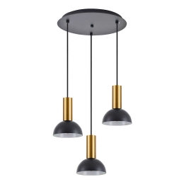 Φωτιστικό Οροφής Adept Tube 77-8649 35x35x300cm 3xE27 60W Black-Gold Homelighting