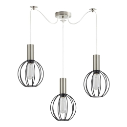 Φωτιστικό Οροφής Adept Tube 77-8444 50x50x300cm 3xE27 60W Nickel-Black Homelighting