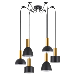 Φωτιστικό Οροφής Adept Flex 77-8943 55x55x300cm 6xE27 60W Black-Gold Homelighting