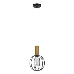 Φωτιστικό Οροφής Adept Tube 77-8624 20x20x300cm 1xE27 60W Black-Gold Homelighting