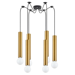 Φωτιστικό Οροφής Adept Tube 77-8679 5,5x300cm 6xE27/GU10 60W Black-Gold Homelighting