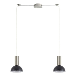 Φωτιστικό Οροφής Adept Tube 77-8466 2xE27 60W Nickel-Black Homelighting