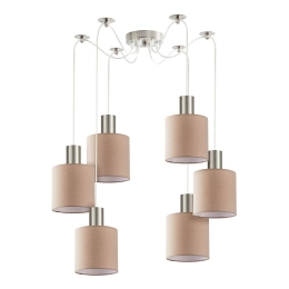 Φωτιστικό Οροφής Adept Tube 77-8429 6xE27 60W Nickel-Brown  Homelighting