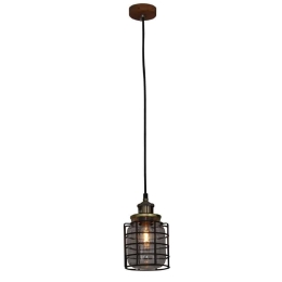 Φωτιστικό Οροφής Odka HL-2248JG-1 77-3090 12x12x90cm 1xE27 60W Black-Bronze Homelighting