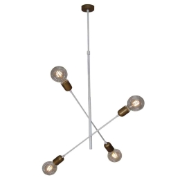 Φωτιστικό Οροφής Eric HL-3524-4 77-3798 60x60x105cm 4xE27 60W White-Bronze Homelighting