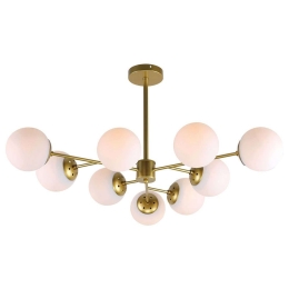 Φωτιστικό Οροφής Nervo 77-8178 83x83x45cm 9xE27 60W Gold-White Homelighting