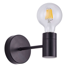 Φωτιστικό Τοίχου - Απλίκα Adept 77-8253 10x17x7,5cm 1xE27 60W Black Homelighting