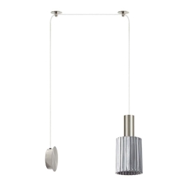 Φωτιστικό Τοίχου Adept Tube 77-8804 40x12x300cm 1xE27 60W Nickel-Smoke Homelighting