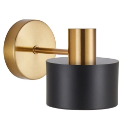 Φωτιστικό Τοίχου - Απλίκα 77-8307 14x23x20cm 1xE27 60W Black-Gold Homelighting