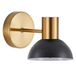 Φωτιστικό Τοίχου - Απλίκα Adept 77-8309 15x24x18cm 1xE27 60W Black-Gold Homelighting