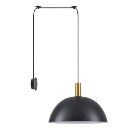 Φωτιστικό Τοίχου Adept Tube 77-8836 80x50x300cm 1xE27 60W Black-Gold Homelighting