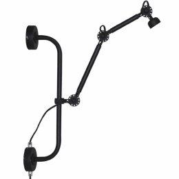 Φωτιστικό Τοίχου Focus HL-W 14S B 77-3289 20x27x49cm 1xE27 60W Black Homelighting