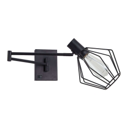 Φωτιστικό Τοίχου Adept 77-8381 10x61x14cm 1xE27 60W Black Homelighting