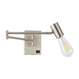 Φωτιστικό Τοίχου Adept 77-8280 10x52x14cm 1xE27 60W Nickel Homelighting