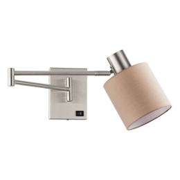 Φωτιστικό Τοίχου Adept 77-8374 10x59x14cm 1xE27 60W Nickel-Brown Homelighting