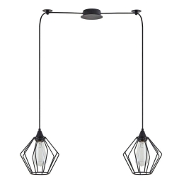 Φωτιστικό Οροφής Adept 77-8749 55x25x300cm 2xE27 60W Black Homelighting