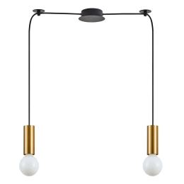 Φωτιστικό Οροφής Adept Tube 77-8570 30x11x300cm 2xE27 60W Black-Gold Homelighting