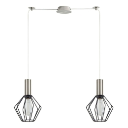 Φωτιστικό Οροφής Adept Tube 77-8438 70x20x300cm 2xE27 60W Nickel-Black Homelighting