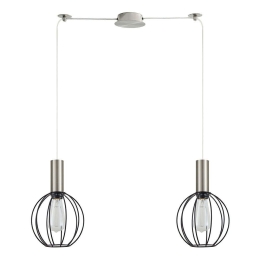 Φωτιστικό Οροφής Adept Tube 77-8445 50x20x300cm 2xE27 60W Nickel-Black Homelighting