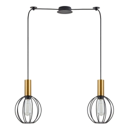 Φωτιστικό Οροφής Adept Tube 77-8627 50x20x300cm 2xE27 60W Black-Gold Homelighting