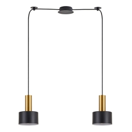 Φωτιστικό Οροφής Adept Tube 77-8634 50x14x300cm 2xE27 60W Black-Gold Homelighting