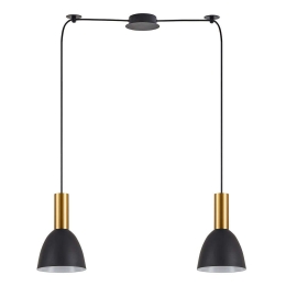 Φωτιστικό Οροφής Adept Tube 77-8641 50x16x300cm 2xE27 60W Black-Gold Homelighting