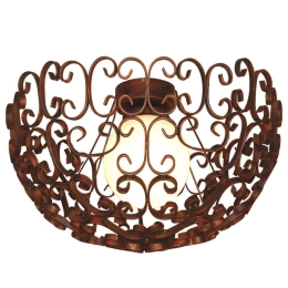 Φωτιστικό Οροφής Bale HL-3587-1M 77-4046 45x45x25cm 1xE27 60W Copper Homelighting
