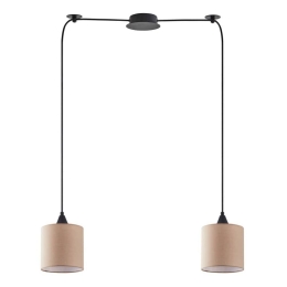Φωτιστικό Οροφής Κρεμαστό Adept 77-9014 11x300cm E27 60W Black-Brown Homelighting Ύφασμα
