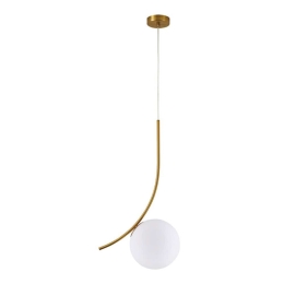 Φωτιστικό Οροφής Κρεμαστό Sceptre 77-9061 20x25x120 E14 40W Gold-Opal Homelighting Μέταλλο,Γυαλί