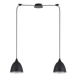 Φωτιστικό Οροφής Κρεμαστό Adept 77-9044 50x16x300 E27 60W Black Homelighting Μέταλλο