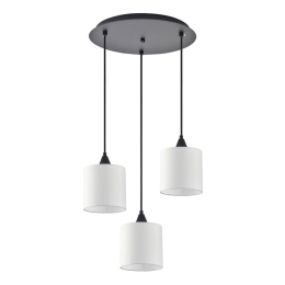 Φωτιστικό Οροφής Κρεμαστό Adept 77-9018 35x300cm 3xE27 60W White Homelighting Μέταλλο,Ύφασμα