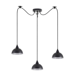 Φωτιστικό Οροφής Κρεμαστό Adept 77-9054 40x300cm 3xE27 60W Black Homelighting Μέταλλο