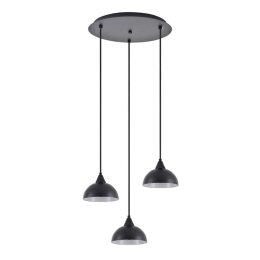 Φωτιστικό Οροφής Κρεμαστό Adept 77-9055 35x300cm 3xE27 60W Black Homelighting Μέταλλο