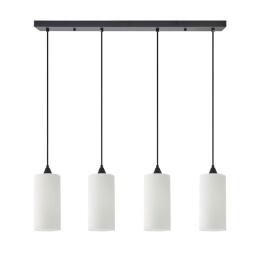 Φωτιστικό Οροφής - Ράγα Adept Tube 77-9003 85x300cm 4xE27 60W White Homelighting Μέταλλο,Γυαλί