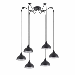 Φωτιστικό Οροφής Κρεμαστό Adept 77-9057 50x300cm 6xE27 60W Black Homelighting Μέταλλο