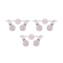 Σποτ Οροφής - Τοίχου Soma (Σετ 3Τμχ) 77-8859 33x12x8cm 2xE27 60W White Homelighting