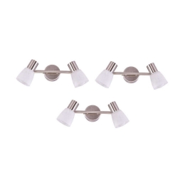 Φωτιστικό Οροφής - Σποτ Softy (Σετ 3Τμχ) 77-8850 29x8x8cm 2xE14 60W Nickel Homelighting