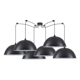Φωτιστικό Οροφής Adept 77-8722 Φ50x31,5cm 6XE27 60W Black Homelighting