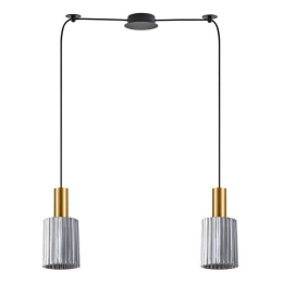 Φωτιστικό Οροφής Adept Tube 77-8577 12x15/300cm 2xE27 60W Smoke-Gold Homelighting