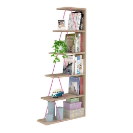 Βιβλιοθήκη Sonoma-Pink HM2241.04 65x22x146 εκ. Μελαμίνη