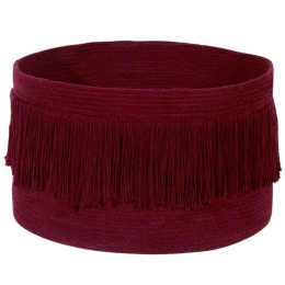 Καλάθι Αποθήκευσης Fringes LOR-BSK-FRIN-SAVR Savannah Red 45X45X30Cm Lorena Canals Βαμβάκι