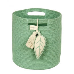 Καλάθι Αποθήκευσης Leaf LOR-BSK-LEAF-GR Green 30X30X30Cm Lorena Canals Βαμβάκι
